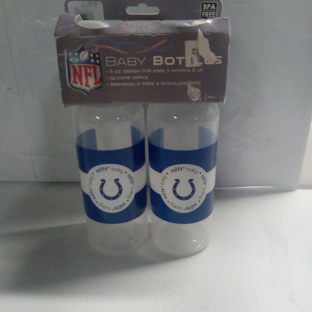 Indianapolis Colts  Baby Bottles BPA Free Set of Two NFL 9 Ounces wow